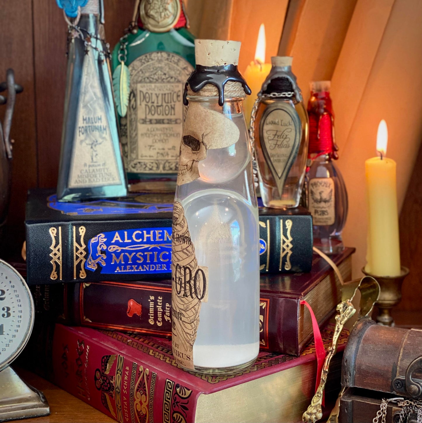 Skele-Gro, A Swirling Potion Bottle Decoration or Prop