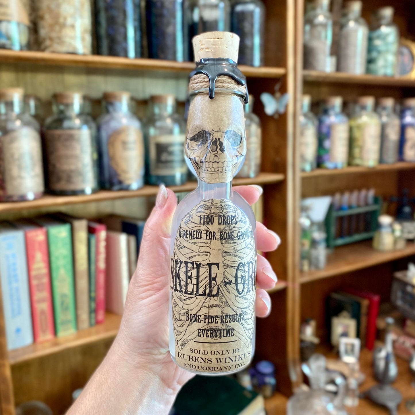 Skele-Gro, A Swirling Potion Bottle Decoration or Prop