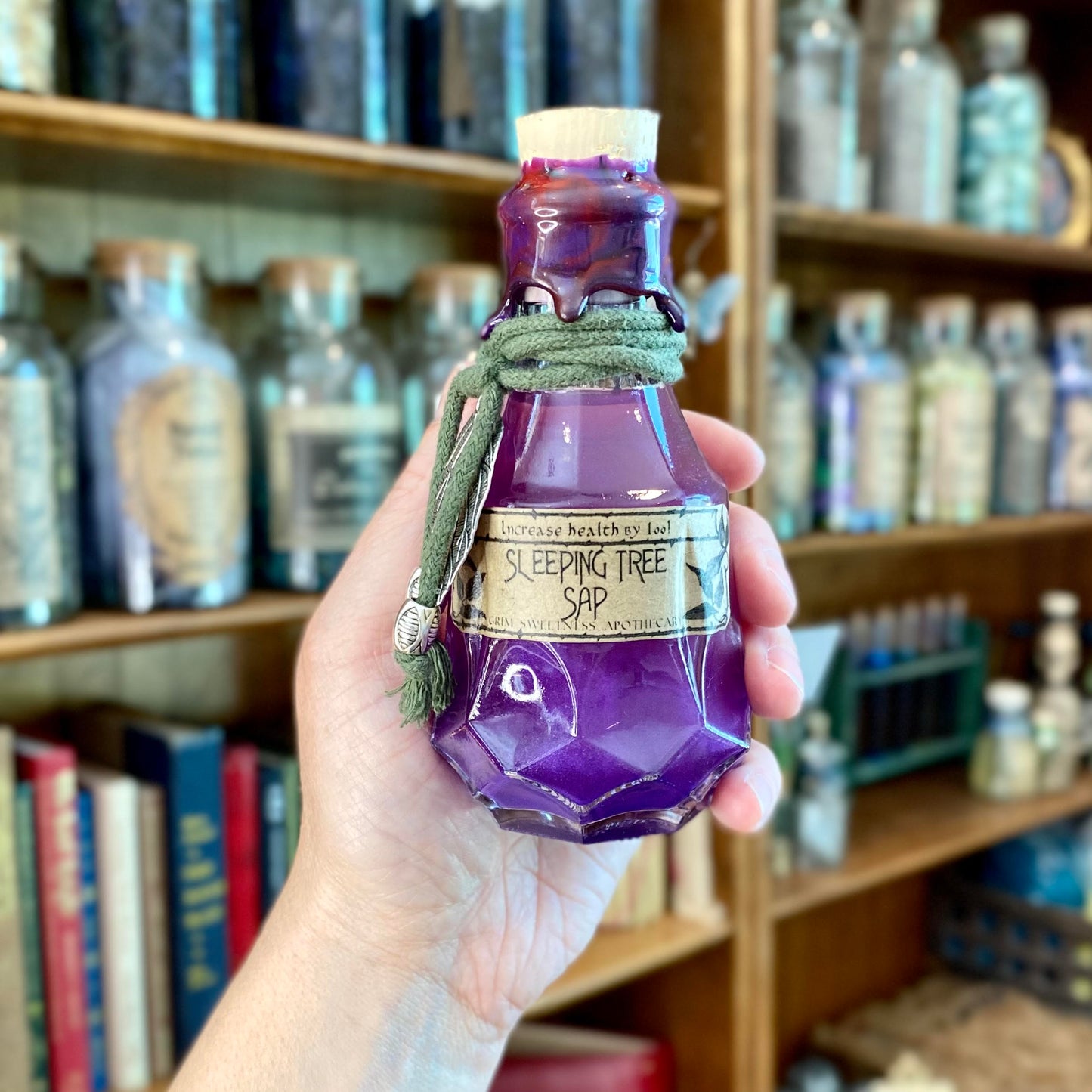 Sleeping Tree Sap, A Color Changing Potion Bottle Prop