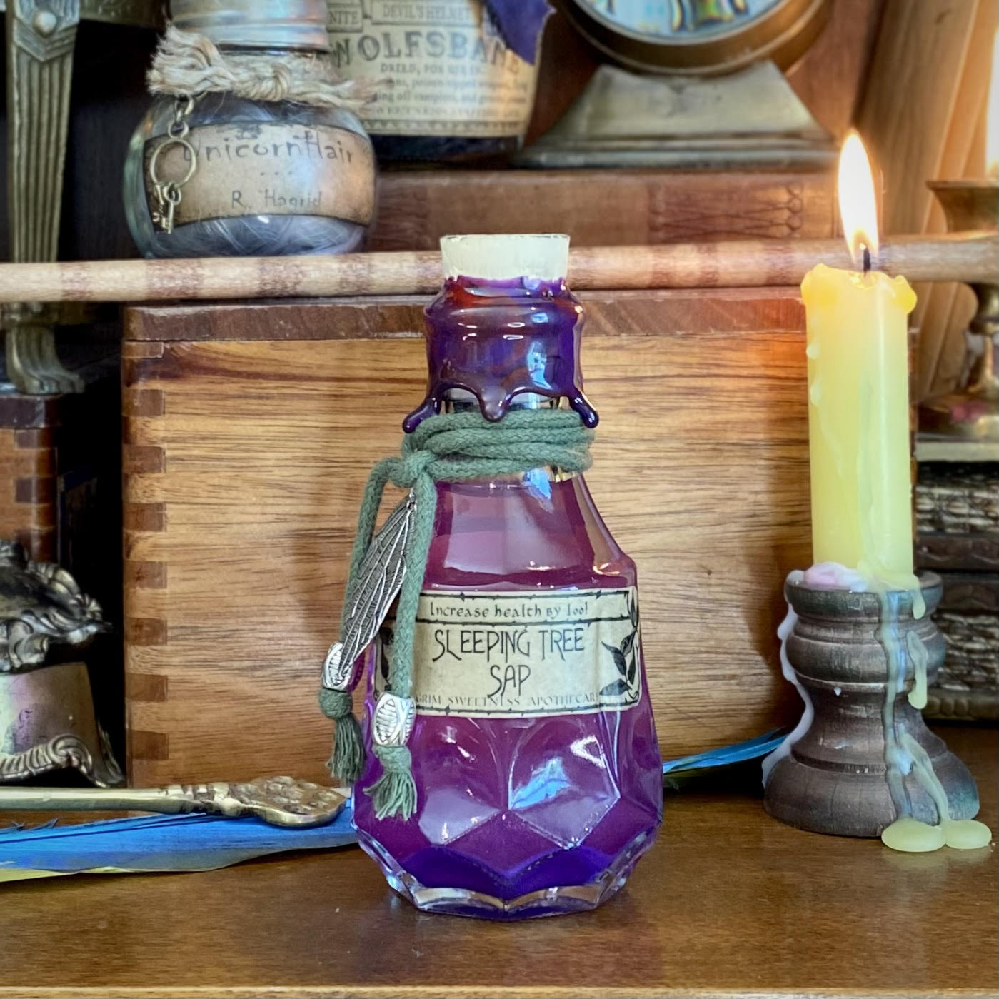 Sleeping Tree Sap, A Color Changing Potion Bottle Prop