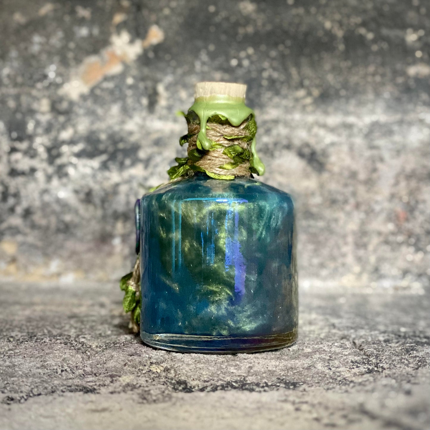 Eldritch Veil. A Fae, Iridescent, Color Change Decorative Potion Bottle