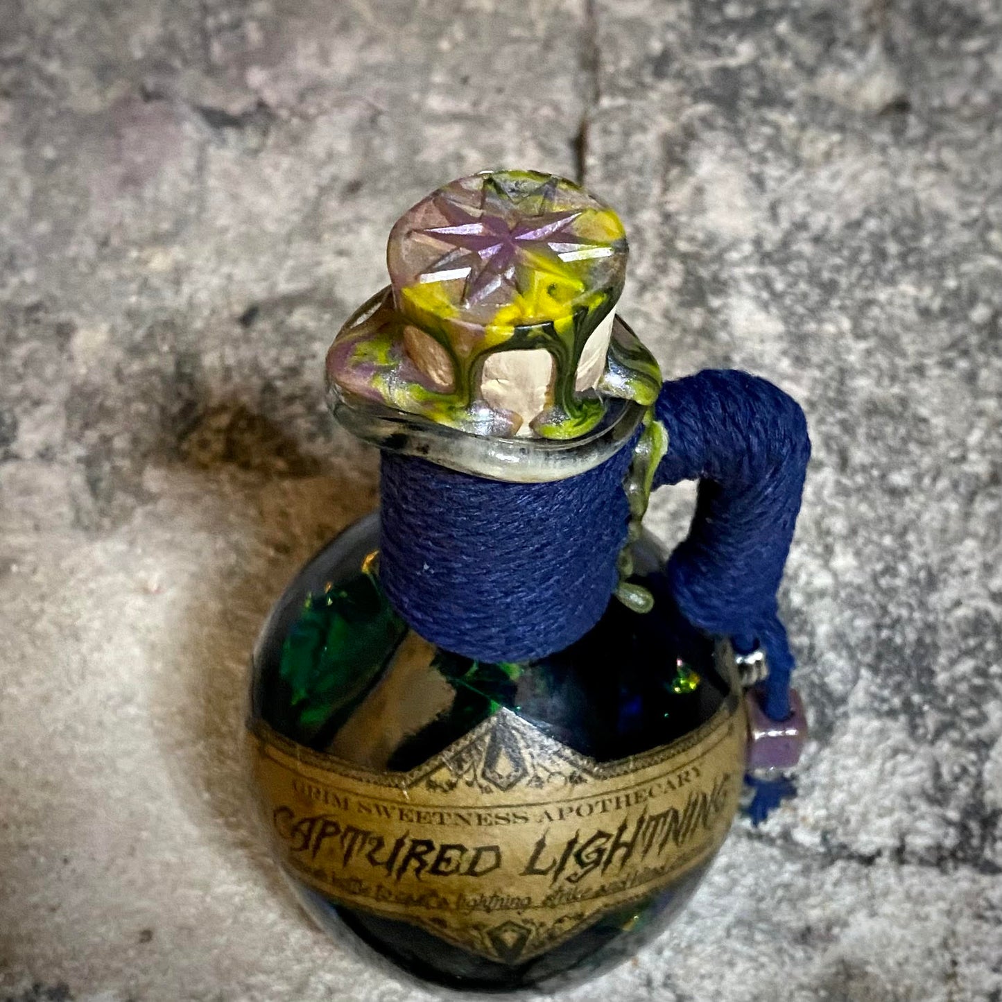 Captured Lightning, a Magical Potion Bottle Decoration