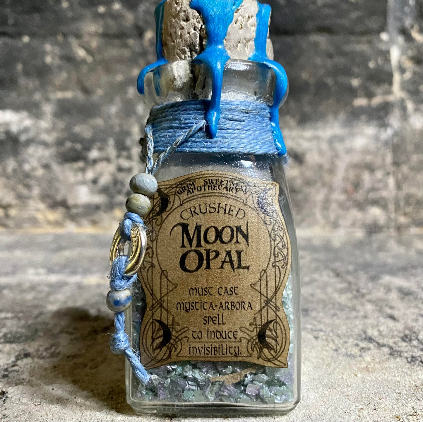 Crushed Moon Opal, A Dragon Prince Themed Apothecary Jar Prop