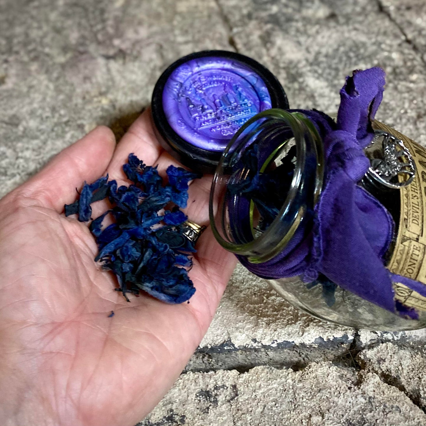 Dried Wolfsbane, A Decorative Apothecary Jar